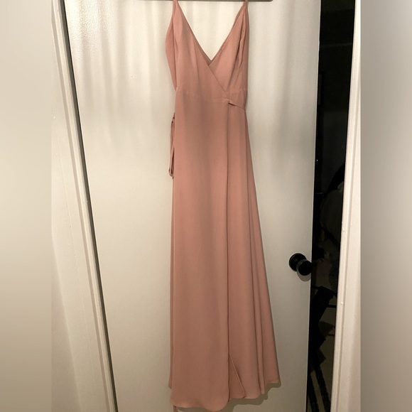 Fame & Partners Blush Strappy Wrap Dress Size 2 - Picture 3 of 8